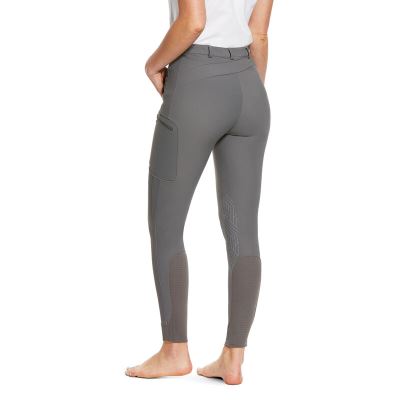 Ariat English: Triton Grip Knee Patch Breech Leggings Mujer - Gris (YERHV6318)